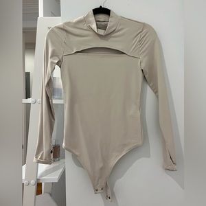 Abercrombie & Fitch Mockneck Cutout Bodysuit
